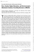 Cover page: Race, Gender, Higher Education, and Socioeconomic Attainment: Evidence from Baby Boomers at Midlife