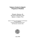 Cover page: Tobacco Control in Hawai'i: Progress in Paradise