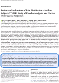 Cover page: Brainstem Mechanisms of Pain Modulation: A within-Subjects 7T fMRI Study of Placebo Analgesic and Nocebo Hyperalgesic Responses.