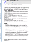 Cover page: Substance Use and Utilization of Prenatal and Postpartum Care