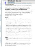 Cover page: A Comparison of Near-Infrared Imaging and Computerized Tomography Scan for Detecting Maxillary Sinusitis