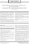 Cover page: Integrative Medicine Patients Have High Stress, Pain, and Psychological Symptoms