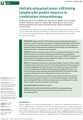 Cover page: Partially exhausted tumor-infiltrating lymphocytes predict response to combination immunotherapy