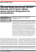 Cover page: Operando Raman spectroscopy uncovers hydroxide and CO species enhance ethanol selectivity during pulsed CO2 electroreduction.