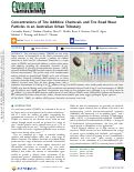 Cover page: Concentrations of Tire Additive Chemicals and Tire Road Wear Particles in an Australian Urban Tributary