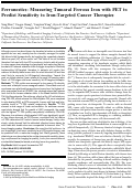 Cover page: Ferronostics: Measuring Tumoral Ferrous Iron with PET to Predict Sensitivity to Iron-Targeted Cancer Therapies