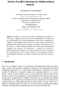 Cover page: Divisive parallel clustering for multiresolution analysis