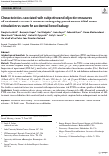 Cover page: Characteristics associated with subjective and objective measures of treatment success in women undergoing percutaneous tibial nerve stimulation vs sham for accidental bowel leakage.