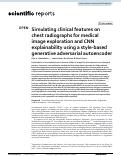 Cover page: Simulating clinical features on chest radiographs for medical image exploration and CNN explainability using a style-based generative adversarial autoencoder.