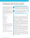 Cover page: Erythropoietin for neuroprotection in neonatal encephalopathy: safety and pharmacokinetics.