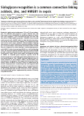 Cover page: Sialoglycan recognition is a common connection linking acidosis, zinc, and HMGB1 in sepsis