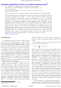 Cover page: Turbulent equipartition theory of toroidal momentum pincha)