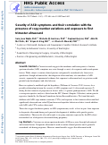 Cover page: Severity of ASD symptoms and their correlation with the presence of copy number variations and exposure to first trimester ultrasound