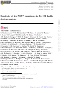 Cover page: Sensitivity of the NEXT experiment to Xe-124 double electron capture