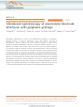 Cover page: Vibrational spectroscopy at electrolyte/electrode interfaces with graphene gratings