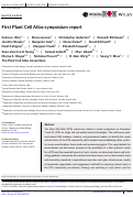 Cover page: First Plant Cell Atlas symposium report