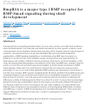 Cover page: BmpR1A is a major type 1 BMP receptor for BMP-Smad signaling during skull development