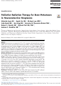 Cover page: Palliative Radiation Therapy for Bone Metastases in Neuroendocrine Neoplasms