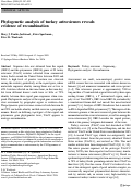 Cover page: Phylogenetic Analysis of Turkey Astroviruses Reveals Evidence of Recombination