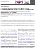 Cover page: A Reference Genome Assembly of Hybrid-Derived California Wild Radish (Raphanus sativus × raphanistrum).