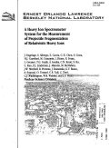 Cover page: A Heavy Ion Spectrometer System for the Measurement of Projectile Fragmentation of Relativistic Heavy Ions