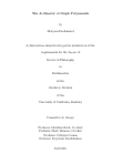 Cover page: The Arithmetic of Graph Polynomials