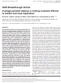 Cover page: A phage parasite deploys a nicking nuclease effector to inhibit viral host replication