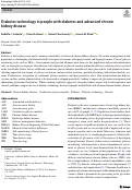 Cover page: Diabetes technology in people with diabetes and advanced chronic kidney disease.