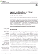 Cover page: Update on Infections in Primary Antibody Deficiencies