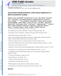 Cover page: Assessment of blind predictions of the clinical significance of BRCA1 and BRCA2 variants