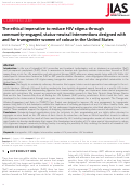 Cover page: The ethical imperative to reduce HIV stigma through community‐engaged, status‐neutral interventions designed with and for transgender women of colour in the United States