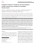 Cover page: Integrative analysis of mutational and transcriptional profiles reveals driver mutations of metastatic breast cancers