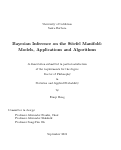 Cover page: Bayesian Inference on the Stiefel Manifold: Models, Applications and Algorithms