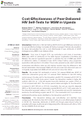 Cover page: Cost-Effectiveness of Peer-Delivered HIV Self-Tests for MSM in Uganda