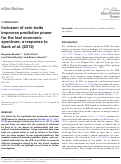 Cover page: Inclusion of vein traits improves predictive power for the leaf economic spectrum: a response to Sack et al. (2013)