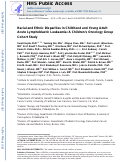 Cover page: Racial and ethnic disparities in childhood and young adult acute lymphocytic leukaemia: secondary analyses of eight Childrens Oncology Group cohort trials.