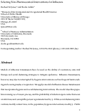 Cover page: Selecting Nonpharmaceutical Interventions for Influenza