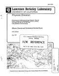 Cover page: Effective Theories and Thresholds in Particle Physics