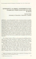 Cover page: Serendipity in Animal Experimentation: Examples from Duration Scaling in Rats