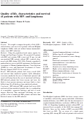 Cover page: Quality of life, characteristics and survival of patients with HIV and lymphoma