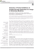 Cover page: Selection of Potent Inhibitors of Soluble Epoxide Hydrolase for Usage in Veterinary Medicine