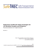 Cover page: Pedestrian and Bicycle Safety Strategies for  UC Berkeley Campus and Periphery:  Recommendations for Implementation