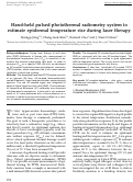 Cover page: Hand‐held pulsed photothermal radiometry system to estimate epidermal temperature rise during laser therapy