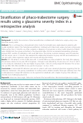 Cover page: Stratification of phaco-trabectome surgery results using a glaucoma severity index in a retrospective analysis