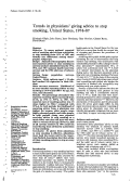 Cover page: Trends in physicians' giving advice to stop smoking, United States, 1974-87