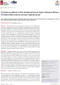 Cover page: Formate oxidation in the intestinal mucus layer enhances fitness of Salmonella enterica serovar Typhimurium