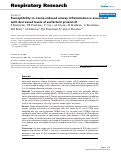 Cover page: Susceptibility to ozone-induced airway inflammation is associated with decreased levels of surfactant protein D