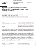 Cover page: Radially Branched Deployment for More Efficient Cell Transplantation at the Scale of the Human Brain