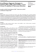 Cover page: Cost-Effective Diagnostic Strategies in Patients With a High, Intermediate, or Low Clinical Probability of Pulmonary Embolism