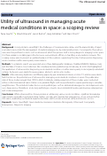 Cover page: Utility of ultrasound in managing acute medical conditions in space: a scoping review.